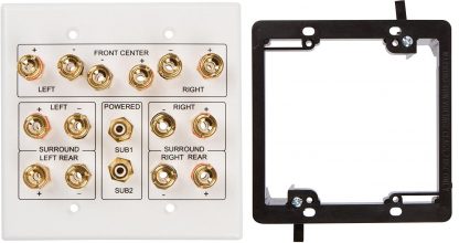 Speaker Wall Plate with 2 Gang Low-Voltage Mounting Bracket Device