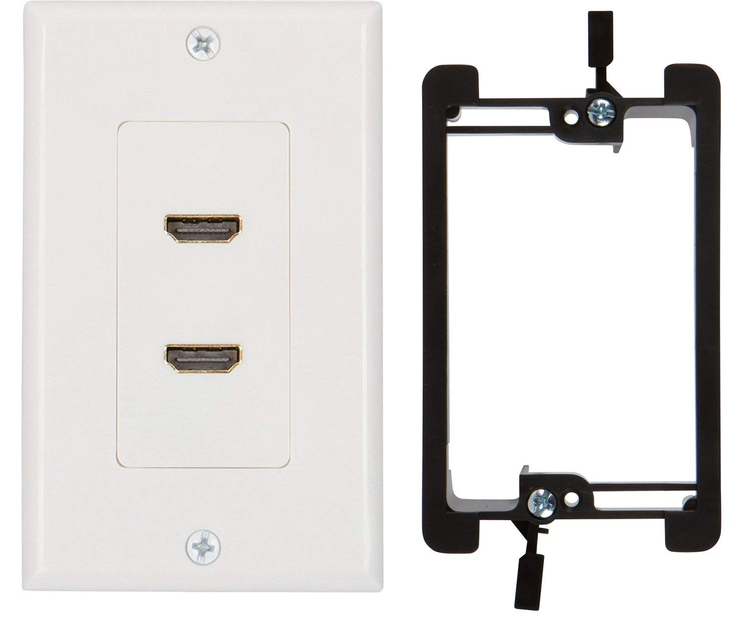 HDMI for 4K 60Hz 10, Black UL Listed Work for Home Theater,HDTV and More Buyer's Point HDMI Pigtail 3GHz Coax Wall Plate 