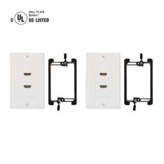 Shop HDMI Wall Plates With Included Cables in White | Buyer's Point