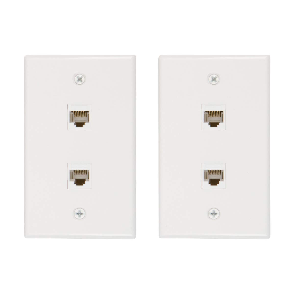 2 Port Cat6 Wall Plate, FemaleFemale White (2, 2 Port) Buyers Point